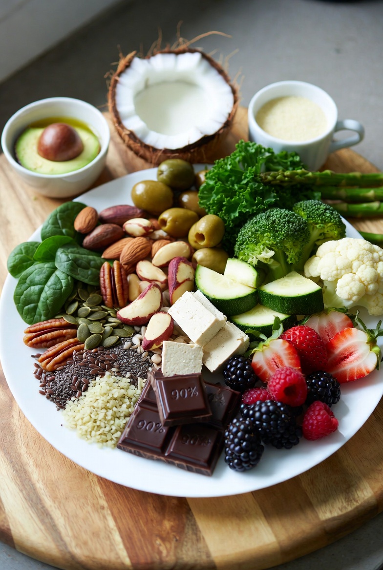 Vegan keto cuisine